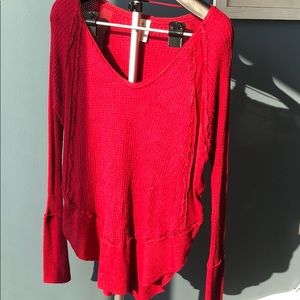 FREE PEOPLE | Knit off-the-shoulder long-sleeve